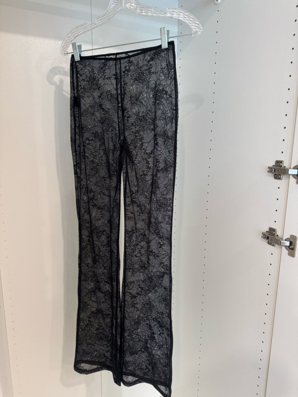 I.AM.GIA Black Sheer Mesh Lace Pants